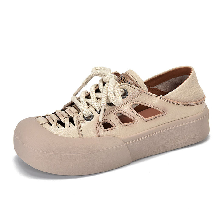 Dame Sneakers i moderne retro-stil med åndbare mesh-indlæg og smidig læderforarbejdning Stilla