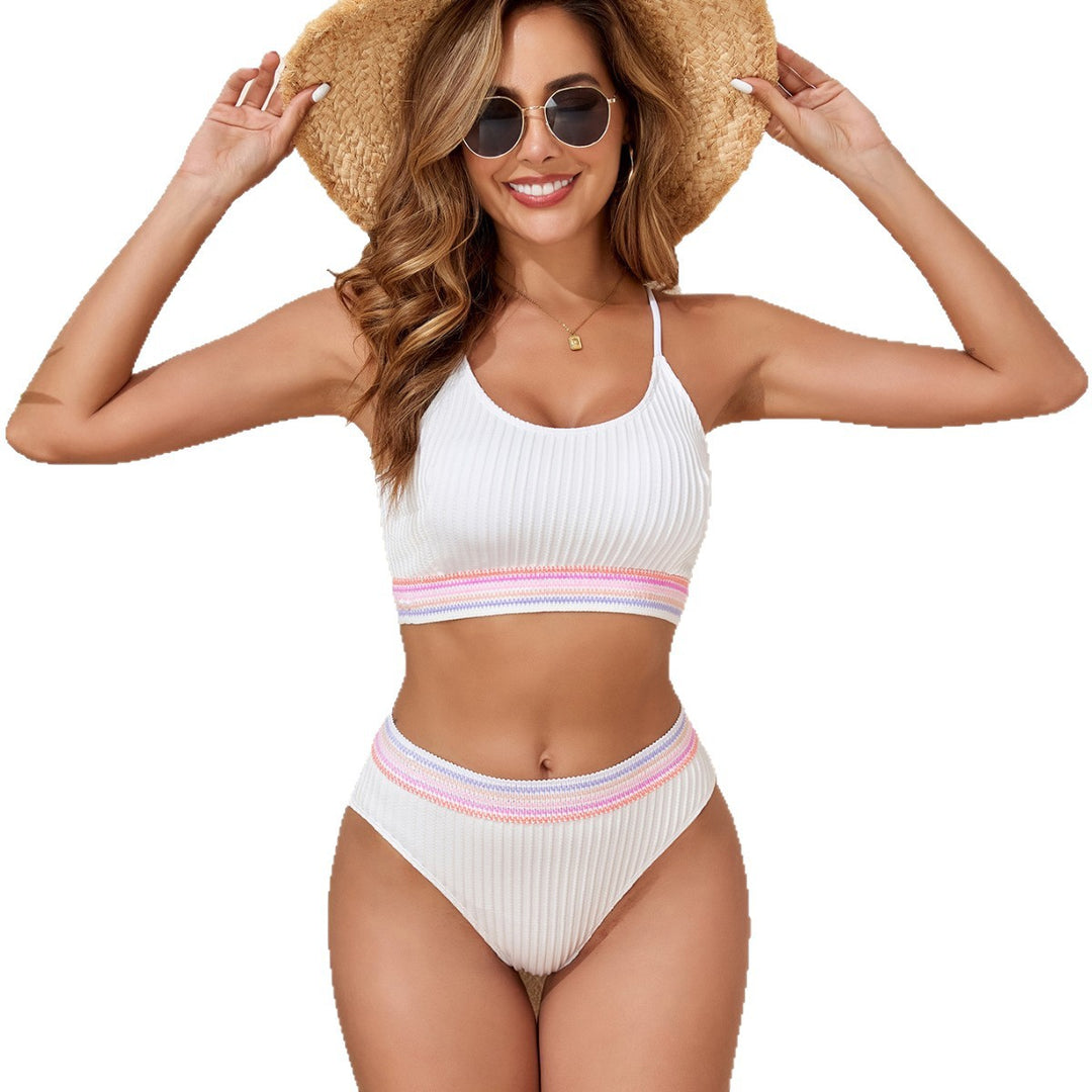 Dame Sporty Ribs Bikini Set Skovae