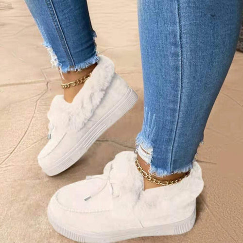 Dame fluffy sneakers med moderigtigt design og behageligt indre for Stilla