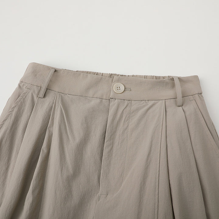Dame Elegant, løs sommerbukser lavet af let materiale med høj talje Stilla