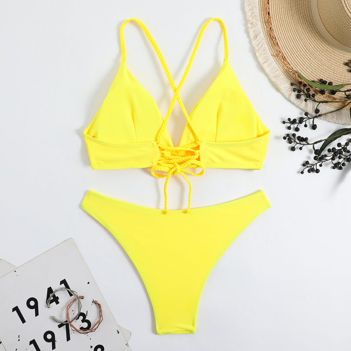 Dame Strappy Back Bikini Sæt Stilla