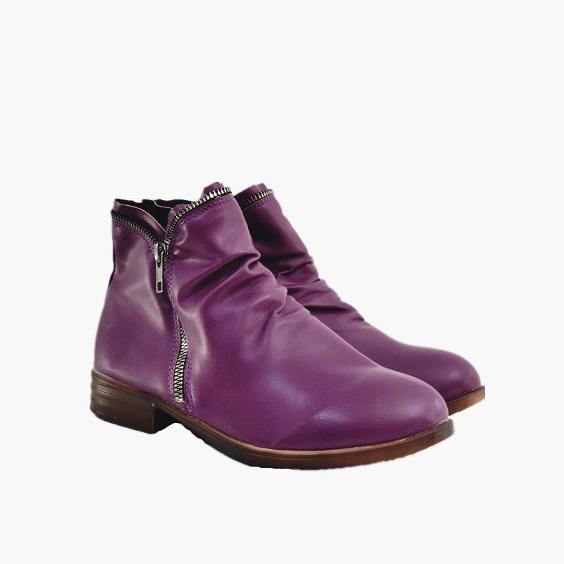 Dame Ankelstøvler med moderne slip-on design og praktiske lynlåse Stilla