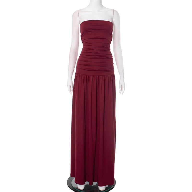 Femme Elegante Raffineret Maxi Kjole Stilla