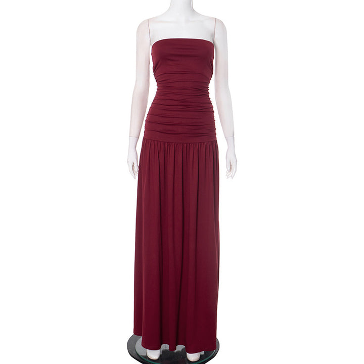 Femme Elegante Raffineret Maxi Kjole Stilla