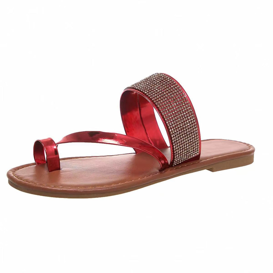 Dame elegante gladiatorsandaler med glitrende remme Stilla