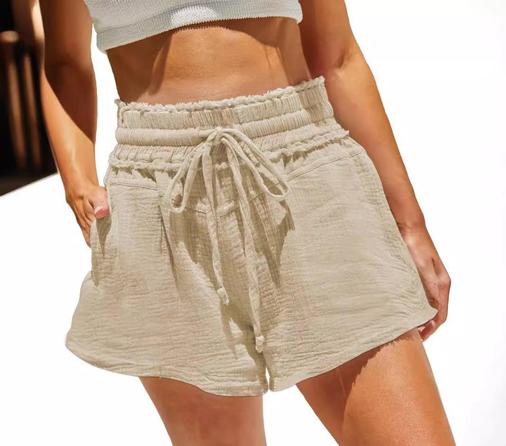 Dame Behagelige Strandshorts med elastisk linning og snor Stilla