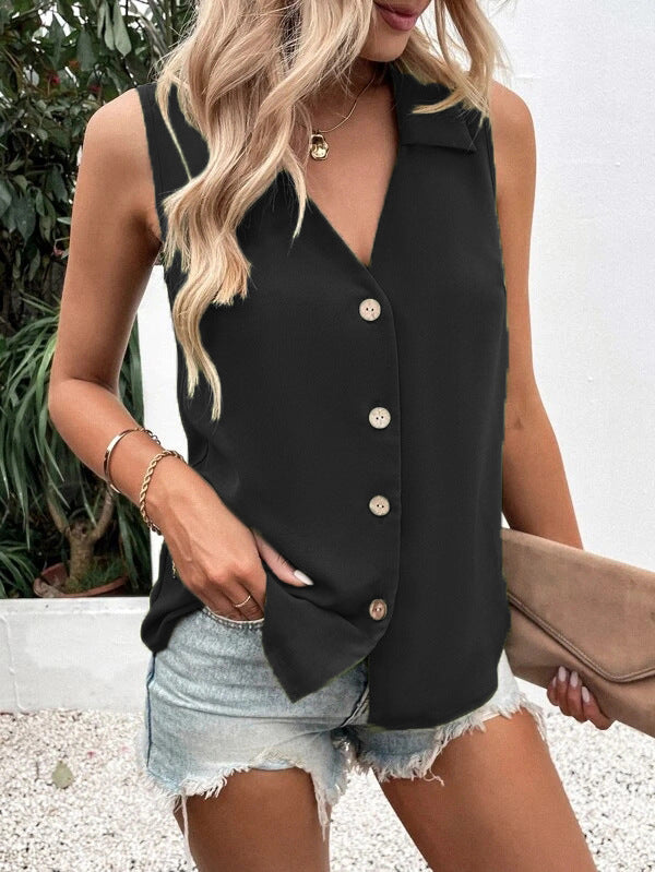 Dame elegant ærmeløs bluse Stilla