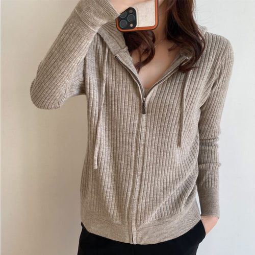 Dame Zip-Hoodie Sweater Stilla