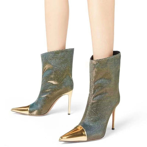 Femme Stiletto Støvler med metalliske accenter Stilla
