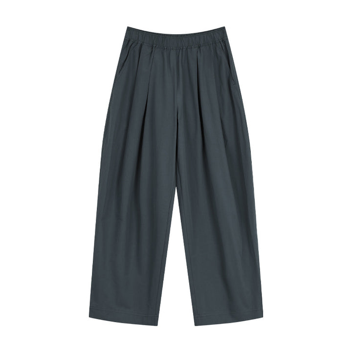 Dame afslappede brede culotte bukser med elastisk talje og praktiske sidelommer Stilla