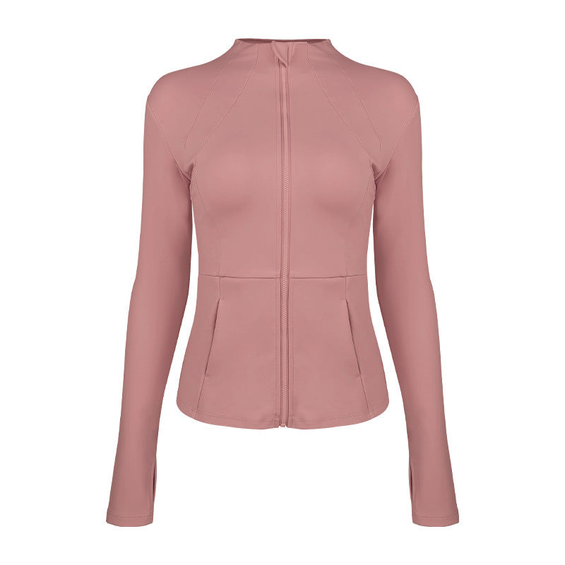 Dame sporty funktionel jakke med elegant snit og praktiske lynlåslommer Stilla