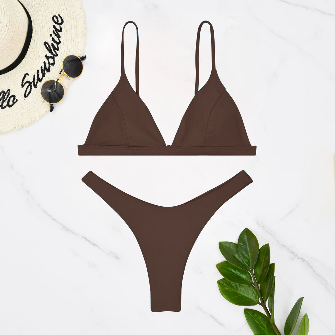 Dame Triangel-Bikini-Sæt med slankt design og justerbare stropper Stilla