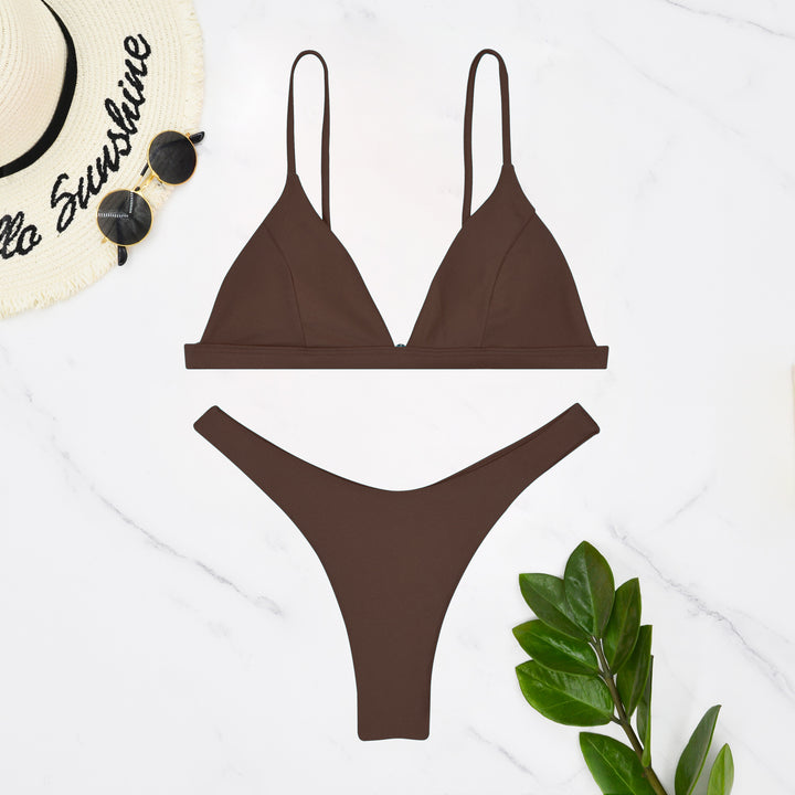 Dame Triangel-Bikini-Sæt med slankt design og justerbare stropper Stilla