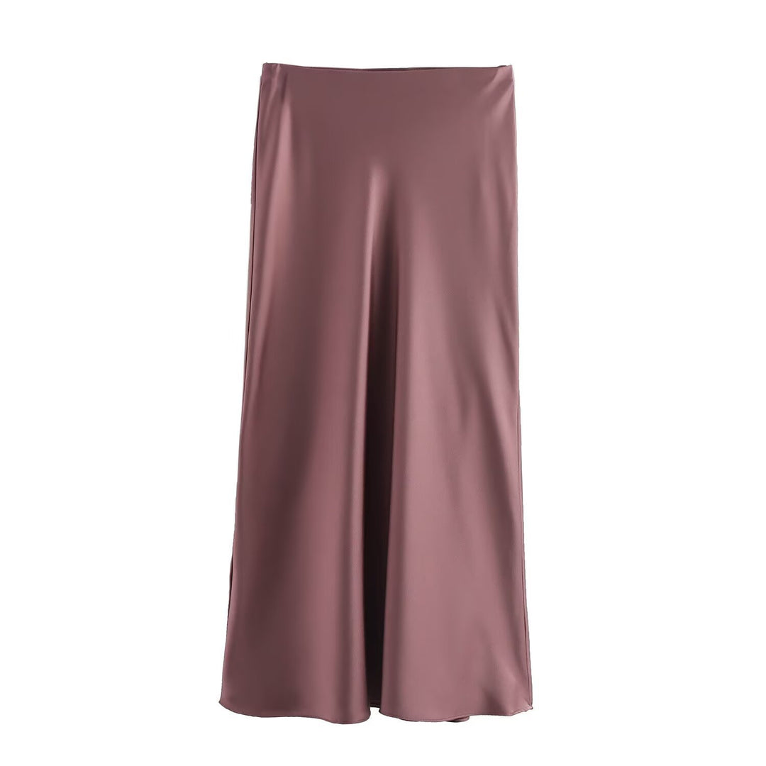 Dame lang satin skirt Skovae