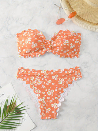 Dame bikini-sæt med floral mønster Skovae