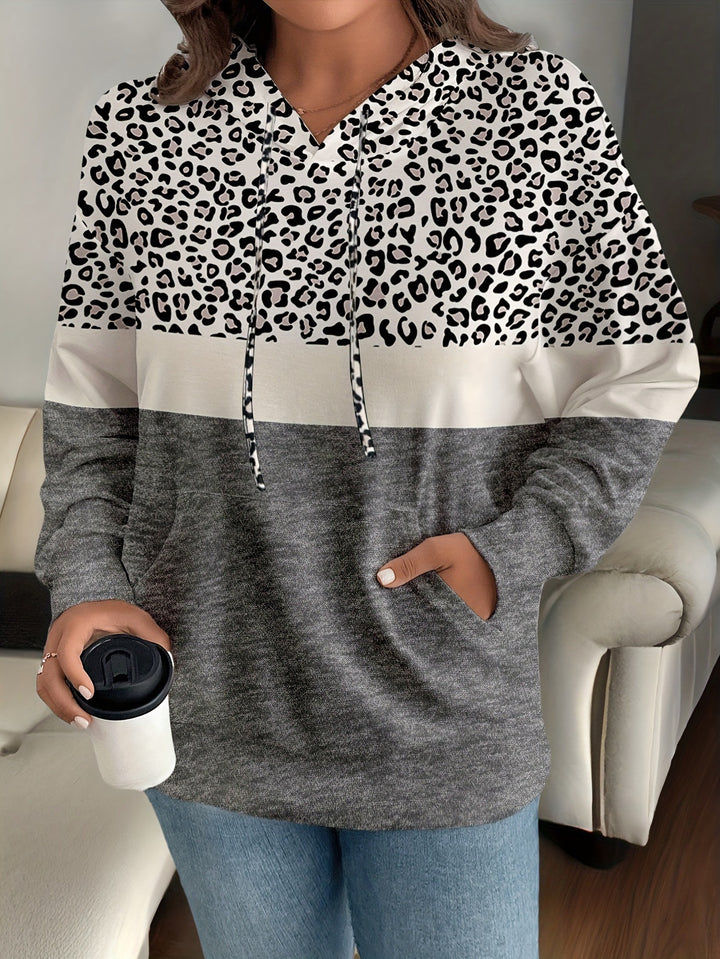 Dame Chic Dyreprint Pullover Hoodie Stilla