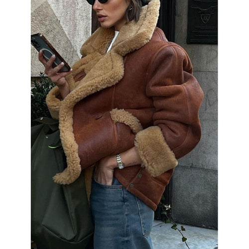 Dame Kunstlæderjakke med afslappet oversized pasform Stilla