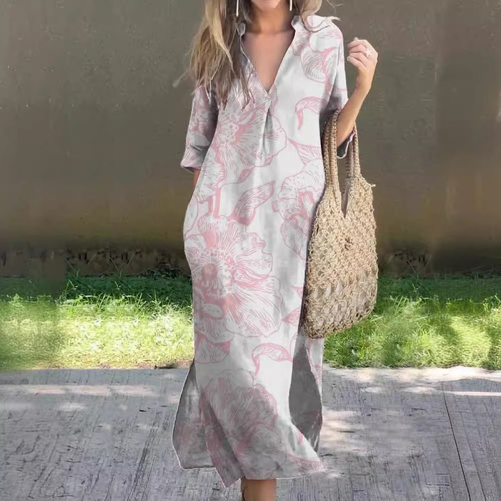 Dame Lang Tunika med blomsterprint Stilla