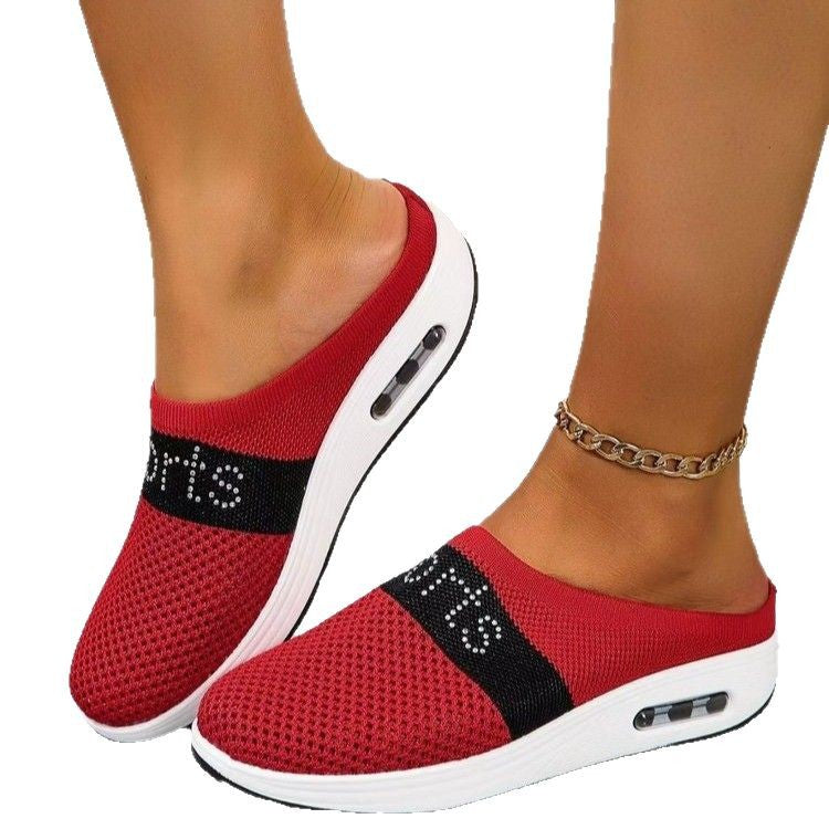 Dame Komfortable Slip-On Sneakers med åndbart mesh-overmateriale Stilla