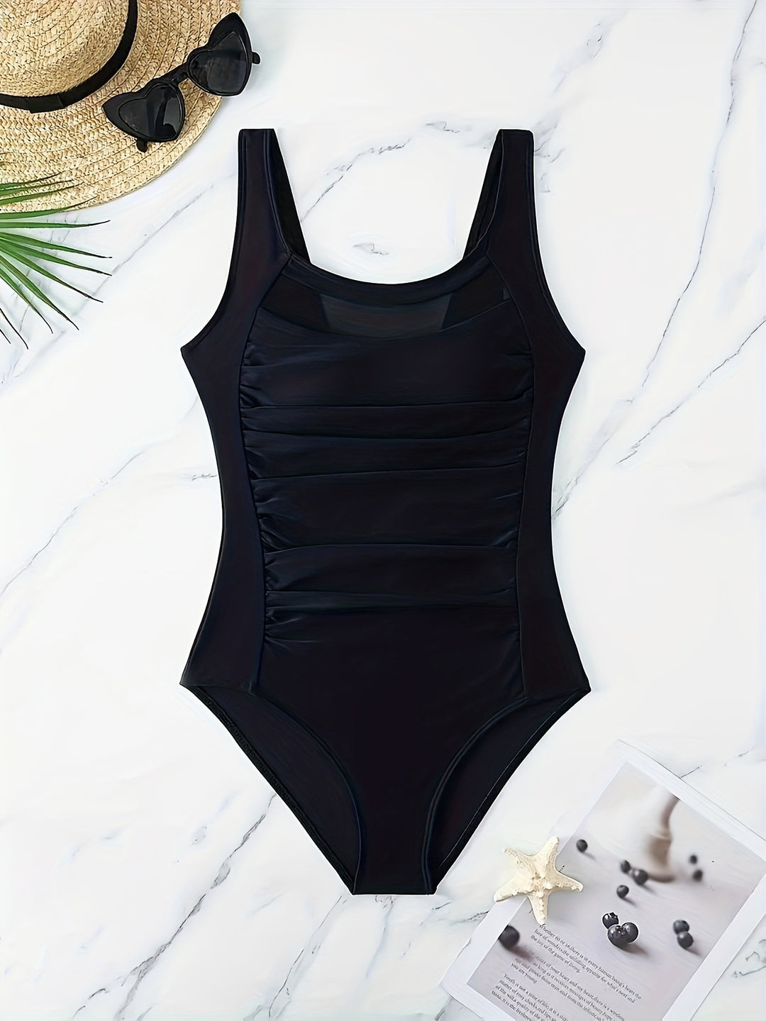 Dame one-piece badedragt med moderigtigt ruffle-design Skovae