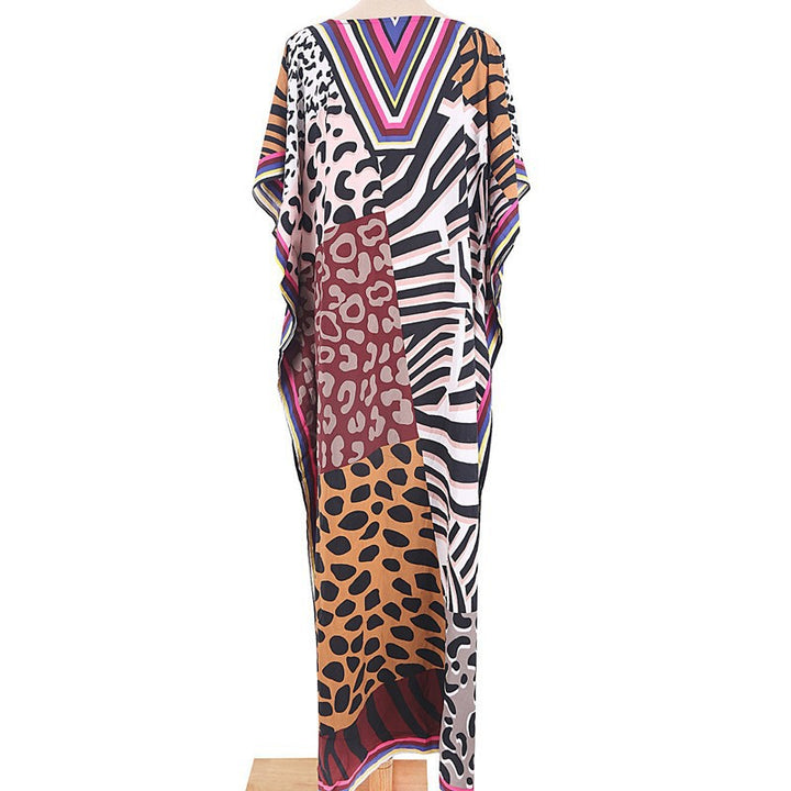 Kvinder Kaftan med moderne dyremønstre og elegant snit Stilla