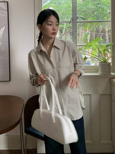 Dame casual utility-bluse med praktiske brystlommer og moderne skæring Stilla