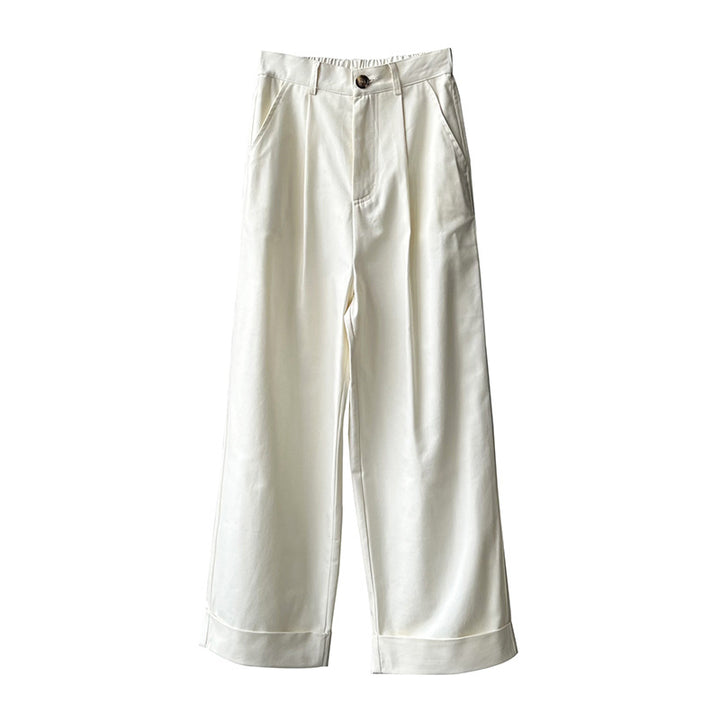 Dame bred Culotte-bukser med høj talje og elegante plissé-detaljer Stilla