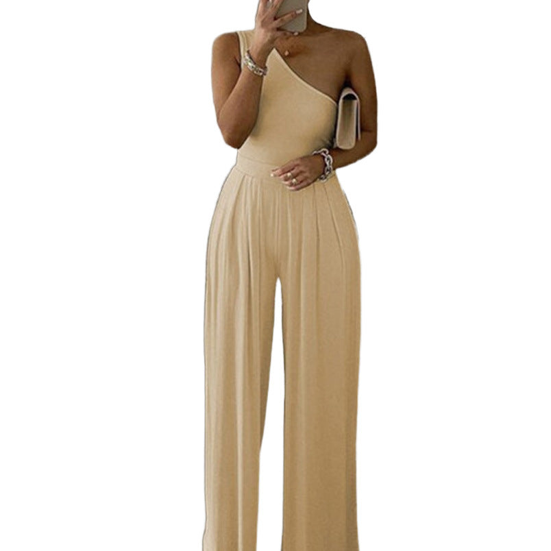 Dame Elegant En-Skulder Jumpsuit Skovae