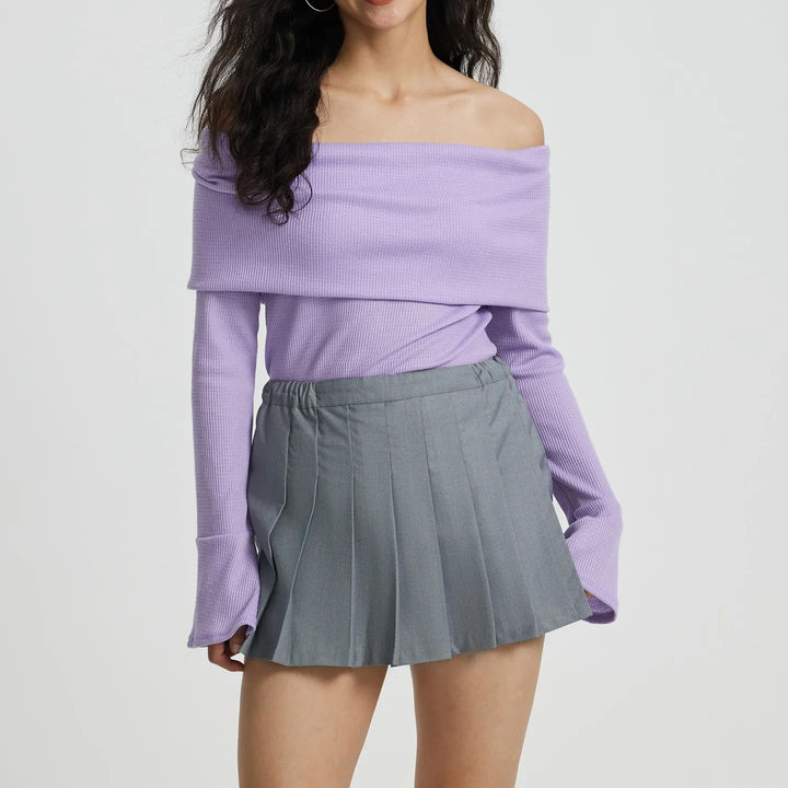 Dame Off-Shoulder Langærmet shirt med løs pasform Stilla
