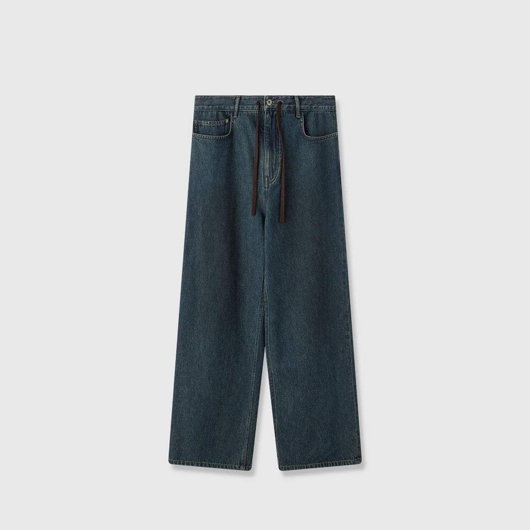 Dame vidde Bootcut-jeans med elastisk bånd og fine detaljer Stilla