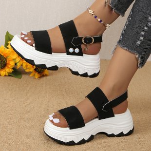 Dame Sporty Plateau-Sandaler med modiske Remme Stilla