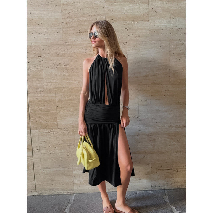 Damen Wickelkleid mit modischem Schnitt und elegantem V-Ausschnitt Skovae