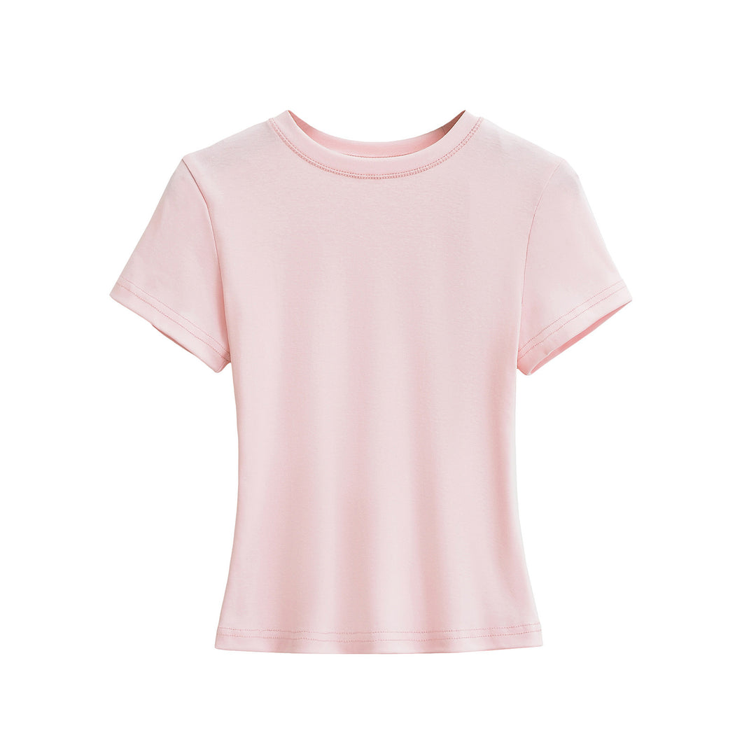 Dame Klassisk Basis T-shirt med figursyet snit og blødt stof Stilla