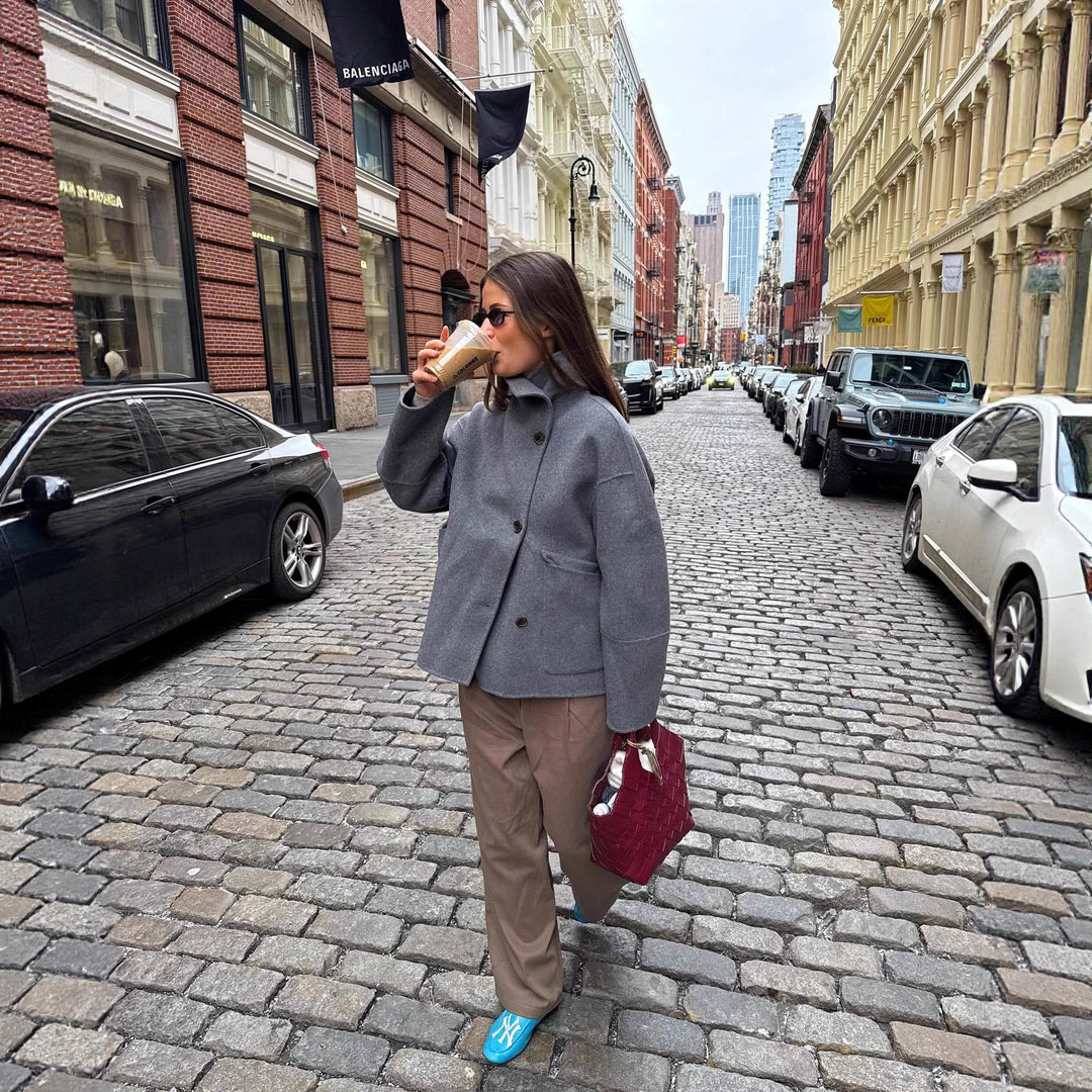 Kvinders oversized uldfrakke Stilla