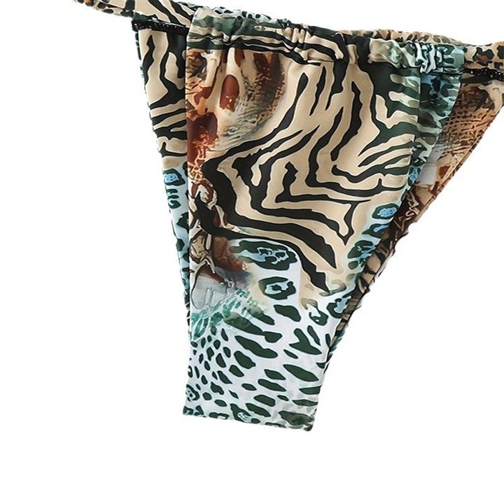 Damer Triangel-Bikini med raffineret leopardmønster Skovae