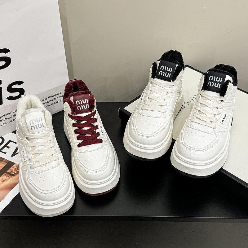 Dame vinterhigh-top sneakers med komfortabelt foder og tyk plateau Stilla