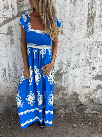 Dame Boho-Chic Firkantet Udsnit Maxikjole Stilla