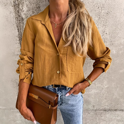 Kvinder lette og åndbare Button-Up Bluse Stilla