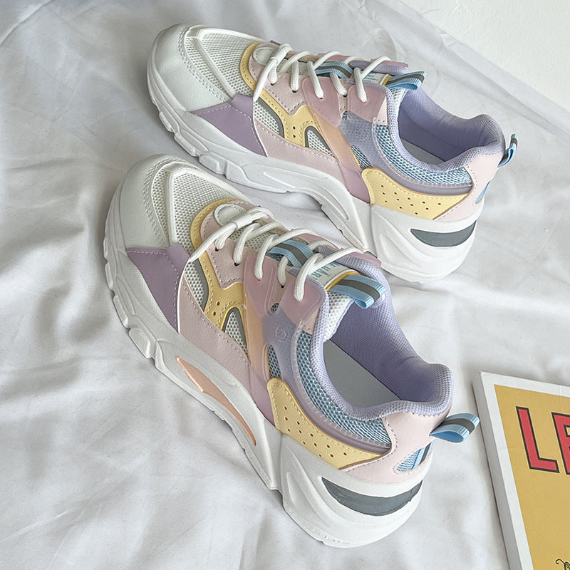 Dame Sporty Chunky Sneakers med åndbar mesh-konstruktion og stabiliserende sål Stilla