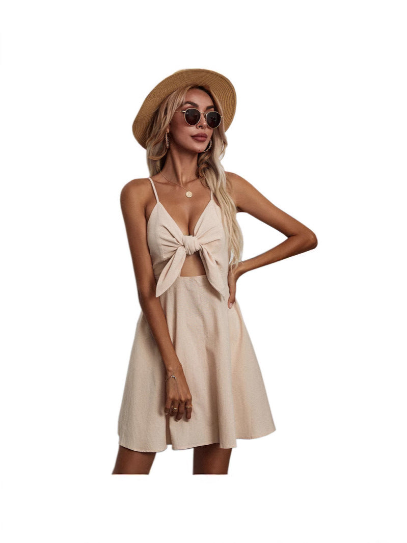 Dame Legesygt Minikjole med Knytte-Detalje og Off-Shoulder Design Stilla
