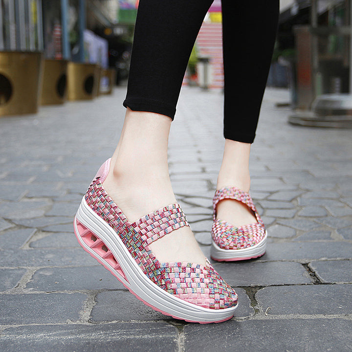 Dame Komfort Woven Slip-On Sneakers Stilla
