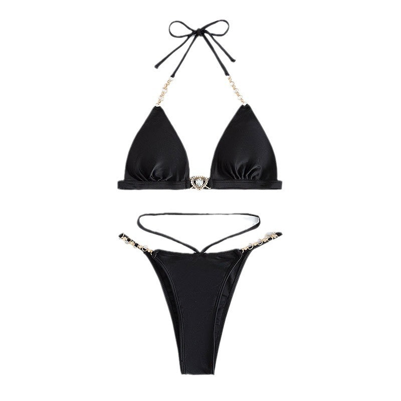 Dame Triangel-bikini med forførende smykkedetalje Skovae