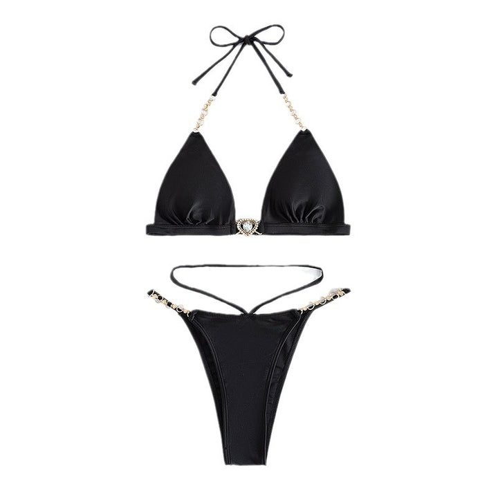 Dame Triangel-bikini med forførende smykkedetalje Skovae
