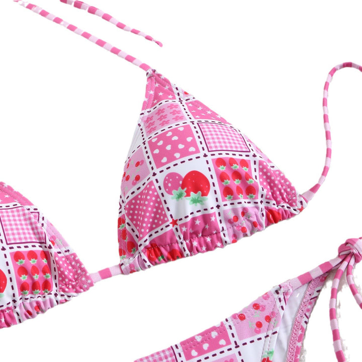 Femme Sødt Trekant Bikini Sæt med justerbare Bindninger Stilla