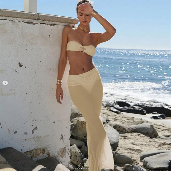 Dame Bandeau-bikini-nederdel med elegant snit Skovae