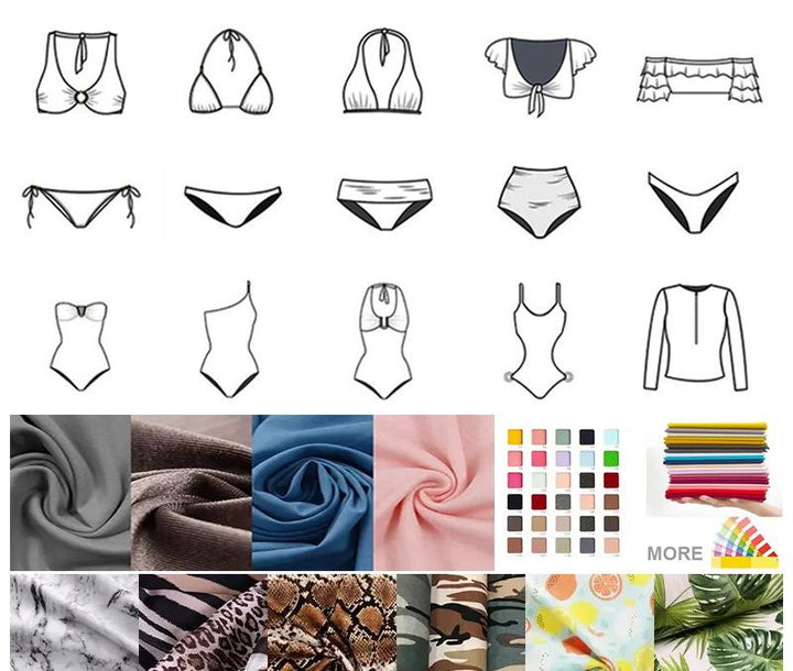 Dame triangel-bikini med elegant kædeudsmykning og kontrasterende accenter Stilla