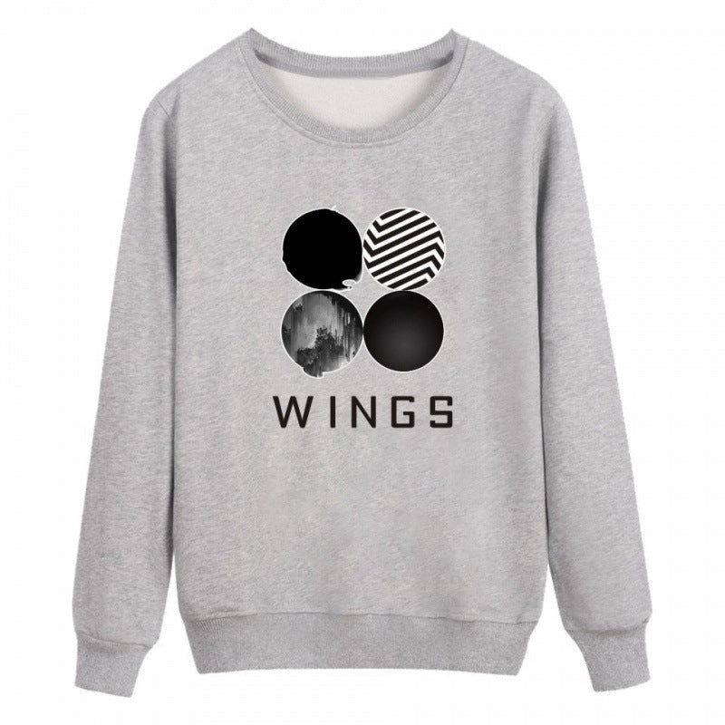 Kvinders sweatshirt med kreativ grafisk print og rund hals Stilla