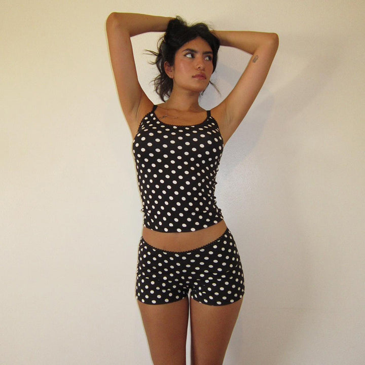 Damen Bikiniset mit punktiertem Design und verstellbaren Trägern Skovae