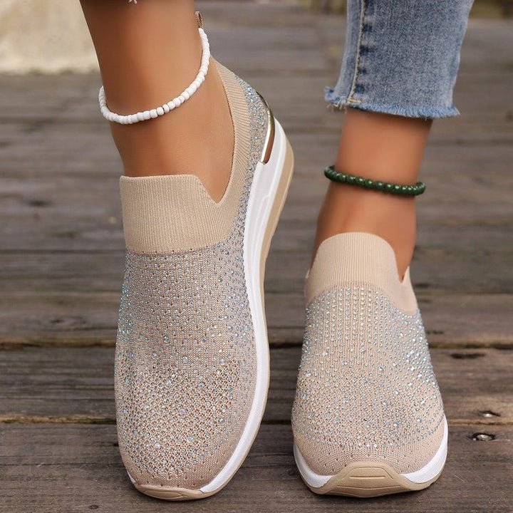 Dame Glitrende Slip-On Sneakers med ergonomisk dæmpning og stødabsorberende sål Stilla