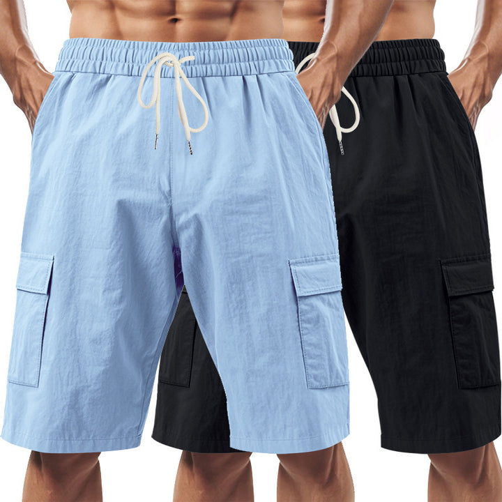 Herren Cargo-shorts med praktiske sidelommer og elastisk talje Stilla